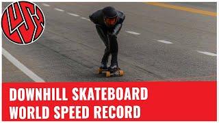 Downhill Skateboard World Speed Record - 146.73kph/91.17mph - Pete Connolly