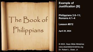 Philippians 072B - Example of Justification