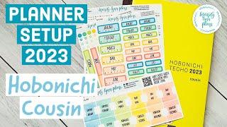 SIMPLE Hobonichi Cousin Avec Setup January 2023 || Tropical Colorway || Mandy Lynn Plans