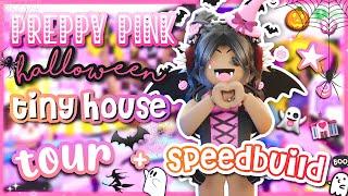 PREPPY PINK HALLOWEEN TINY HOUSE TOUR + SPEEDBUILD! 