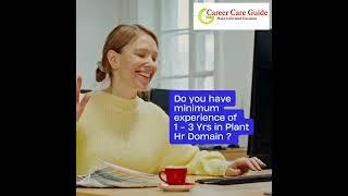 HR Executive | Plant HR | Haldia Location | Career Care Guide | #placement #job #hrjobs #hr #jobs