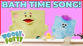 Bath Time Sing-Along Song For Kids | Puppet Show for Preschoolers | Wooby and Fotty