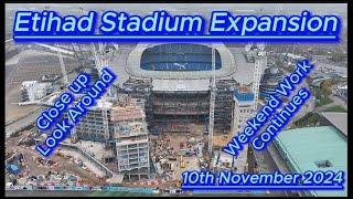 Etihad Stadium Expansion - 10th November 2024 - Manchester City FC - close up look around #djidrone