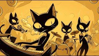 Smoky Black Cats & Deep Bass Groove Night Jazz