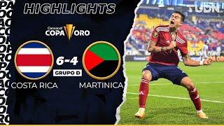 Resumen y goles | Costa Rica 6-4 Martinica | Copa Oro 2023 | TUDN