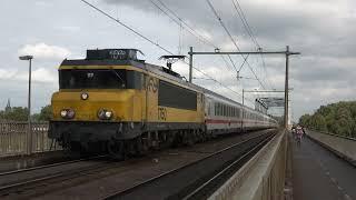 NSI 1750 rijdt met IC Berlijn over de IJsselbrug in Deventer (4K)