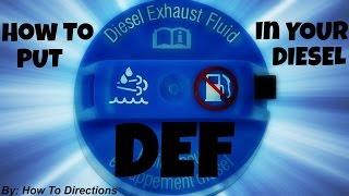 How to Put BlueDEF (Diesel Exhaust Fluid- DEF) in your Diesel Vehicle