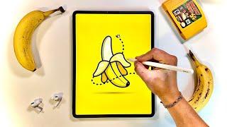 Graphic design on an iPad is BANANAS!? (Adobe illustrator iPad)