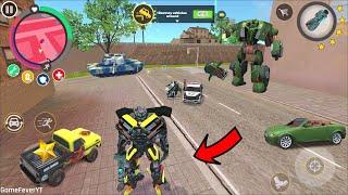 Rope Hero Vice Town (Transformer Red Monster Truck Fight Police Car Robot) Monster Truck Fight Robot