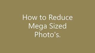 11. How to optomise mega-size images 11 How to optomise Megasize images