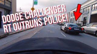 DODGE CHALLENGER RT OUTRUNS POLICE!  *GETS AWAY*