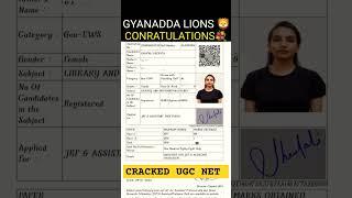 CRACKEDUGC NET JRF QUALIFIED IN LIBRARY AND INFORMATION SCIENCE #ugcnet #shorts #ytshorts #gyanadda