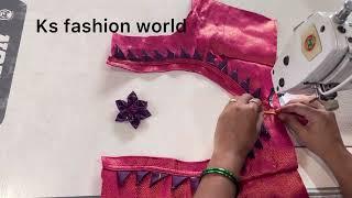 Simple and easy new style blouse| cutting and stitching back neck blouse design |blouse