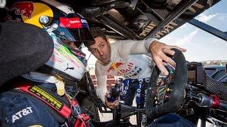 Daniel Ricciardo drives the Triple Eight Project Sandman V8 Supercar