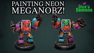 How to paint fluorescent Meganobz for Orks in Warhammer 40k!