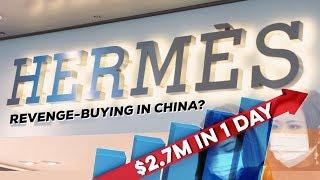 Chinese Shoppers Spent $2.7M in ONE Day at a Reopened Hermes Store