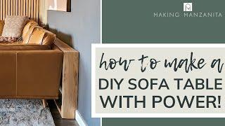 DIY Sofa Table With Power Outlet