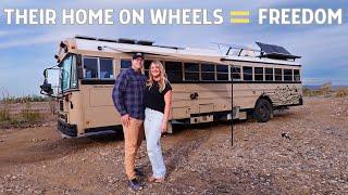 Family of 5 Left Canada to Live in a Bus Conversion in the USA