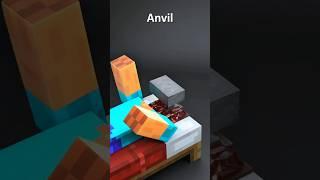 Steve vs Anvil  Minecraft Fluid Simulation 