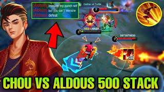 CHOU VS ALDOUS 500 STACK!! | VICTORY OR DEFEAT?