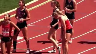 High School Track Star Brooklyn Anderson Somersault's Over The Finish Line #highschoolsports