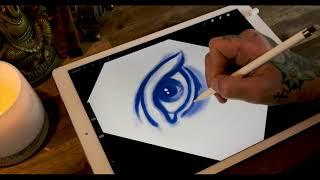 How I DRAW an EYE (in a simple NEO-TRADITIONAL style) TIMELAPSE