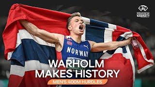 's Warholm wins historic 3rd 400m hurdles gold | World Athletics Championships Budapest 23