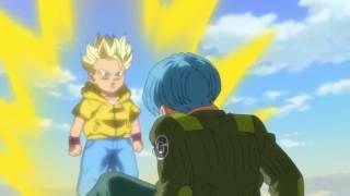 Kid Trunks attacks Future Trunks