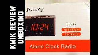 Review Unboxing DreamSky Large Display Dual Alarms Clock With FM Radio ,Battery Backup ,Sleep Timer