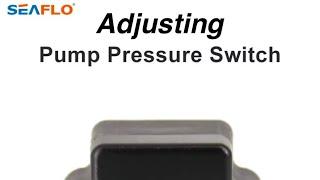 HOW TO: Adjusting Pressure Switch and Bypass Valve on Pump | Seaflo