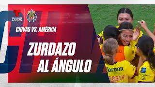 Golazo al ángulo de Montserrat Saldívar - Chivas Femenil vs. América 1-4 | Telemundo Deportes