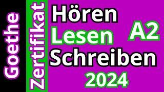 Hören, Lesen & Schreiben A2 Goethe Zertifikat (Lösungen & Transkriptionen)