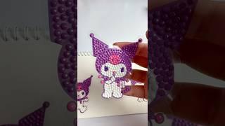 Let’s make mini Kuromi diamond stickers#kuromi #sanrio #asmrfun #diamondsticker #crafts