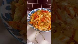Cabbage medley made Caribbean style. No store bought chicken or beef broth, please.#cabbage#veggies