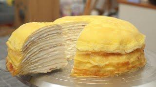 Custard Cream Mille Crepe Cake