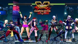 Street Fighter V CE Cammy/Sakura/Menat/Chun Li/Poison vs Ibuki/Laura/Karin/Lucia/Falke PC Mod