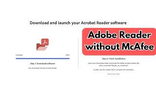 Download Adobe Reader without McAfee add-on