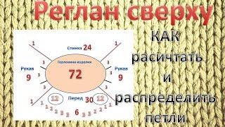 Как расчитать и распределить петли для РЕГЛАНА сверху!)