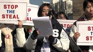 [4K] 숭실대학교 시국선언 대통령 탄핵반대 청년 MZ Soongsil University Korea President's anti impeachment rallies 250224