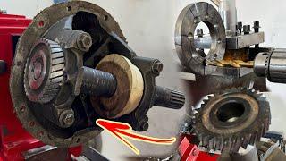 Truck Differential Gear Hosing Bad Thread Repairing Process With Making New Nut // must watch