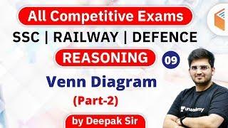 10:00 AM - SSC, RRB NTPC, Defence 2020 | Reasoning by Deepak Tirthyani | Venn Diagram (Part-2)