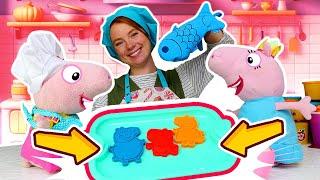 Play Doh Spielzeug Video mit Peppa Wutz und Irene. Kekse für Mama Wutz. Plüpa Plüsch Paradies