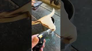 Burning Wood Steer Skull for Southwestern Wall Art | Western Home Decor | Making Cool Art
