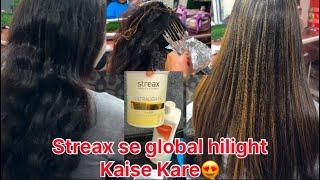 Streax doveloper and blonder se kaise kare global highlight ll streax tube no 10 extra light ll