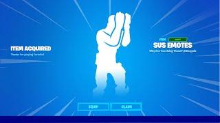 SUS EMOTES IN FORTNITE 