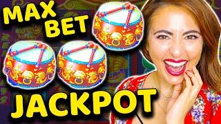 I MAX BET $220 on DANCING DRUMS Slot Machine & WON a JACKPOT HANDPAY!