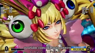 KOF XV Sylvie Paula Paula Day 1 TOD 100% Combo (Mid Blue Raw Max, Stage Position Dependent)