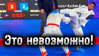 Победа за 5 СЕКУНД чемпиона мира по каратэ WKF Moscow karate BADAWY YOUSSEFV vs Mahdi Khodabakhshi