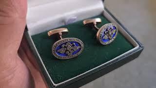 GOLD CUFFLINKS WITH DIAMONDS AT A FLEA MARKET! ЗОЛОТЫЕ ЗАПОНКИ С БРИЛЛИАНТАМИ НА БАРАХОЛКЕ!