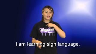 Learn ASL: "I'm learning sign language"